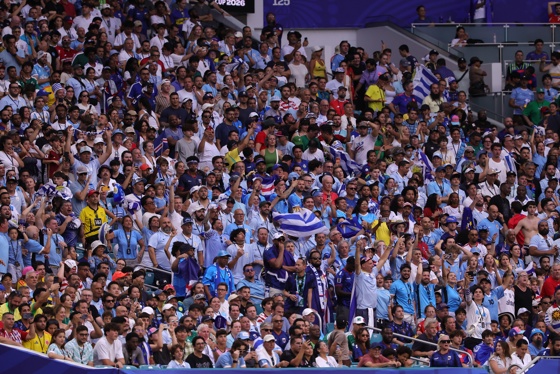 Supporters of Uruguay cheer during the FIFA World Cup 2026 group stage match Uruguay against Cape Verde, in Miami, Florida, USA, 21 June 2026. EFE-EPA/CRISTOBAL HERRERA-ULASHKEVICH
