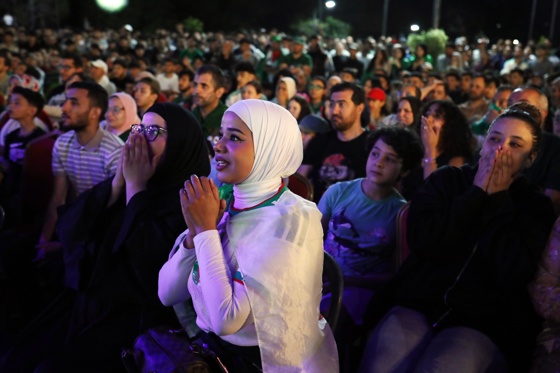 Supporters of Algeria attend a public viewing of the FIFA World Cup 2026 group J soccer match between Algeria and Argentina, in Algiers, Algeria, 17 June 2026. EFE/EPA/STRINGER