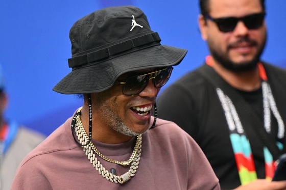 FILE) Brazilian soccer player Ronaldinho before a match at the FIFA World Cup 2026 in Houston, USA. EFE/EPA/SAM WASSON