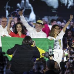 Lula da Silva after reelection in Brazil.