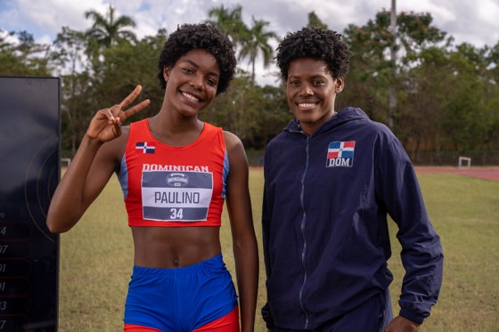 Photograph provided showing Yisneidy Alcántara (left) portraying Dominican sprinter Marileidy Paulino (right) in the film 'Marileidy'. EFE/Aneury de la Cruz/Marileidy/EDITORIAL USE ONLY, NO SALES/ONLY AVAILABLE TO ILLUSTRATE THE ACCOMPANYING NEWS STORY (CREDIT REQUIRED)